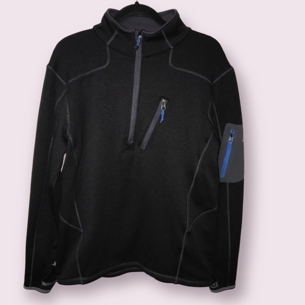 Avalanche Outdoor Womens Microfleece Performance Quarter Zip Pullover Top Size M